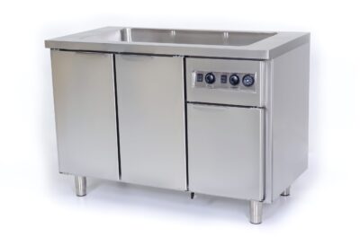 Heated cabinet, worktop, bainmarie