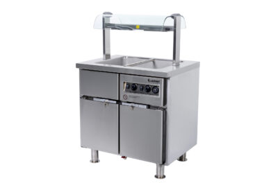 Heated cabinet, worktop, bainmarie