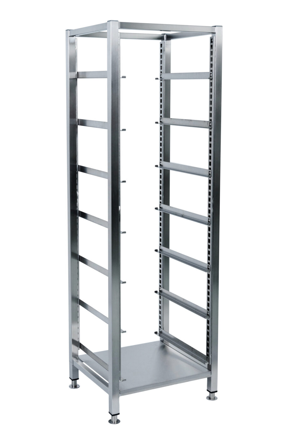 Basket racks with adjustable rails