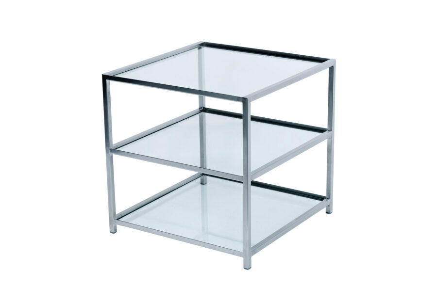 Table top glass shelves